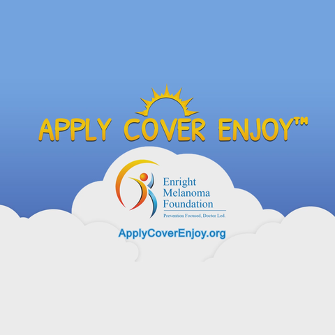 The Apply Cover Enjoy identity: the logo and colors I designed, with the foundation's mark.